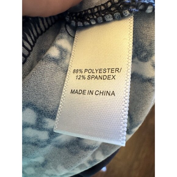 Cuddl Duds Sz Large Maxi Dress Navy‎ Print Short Sleeve - Picture 9 of 9